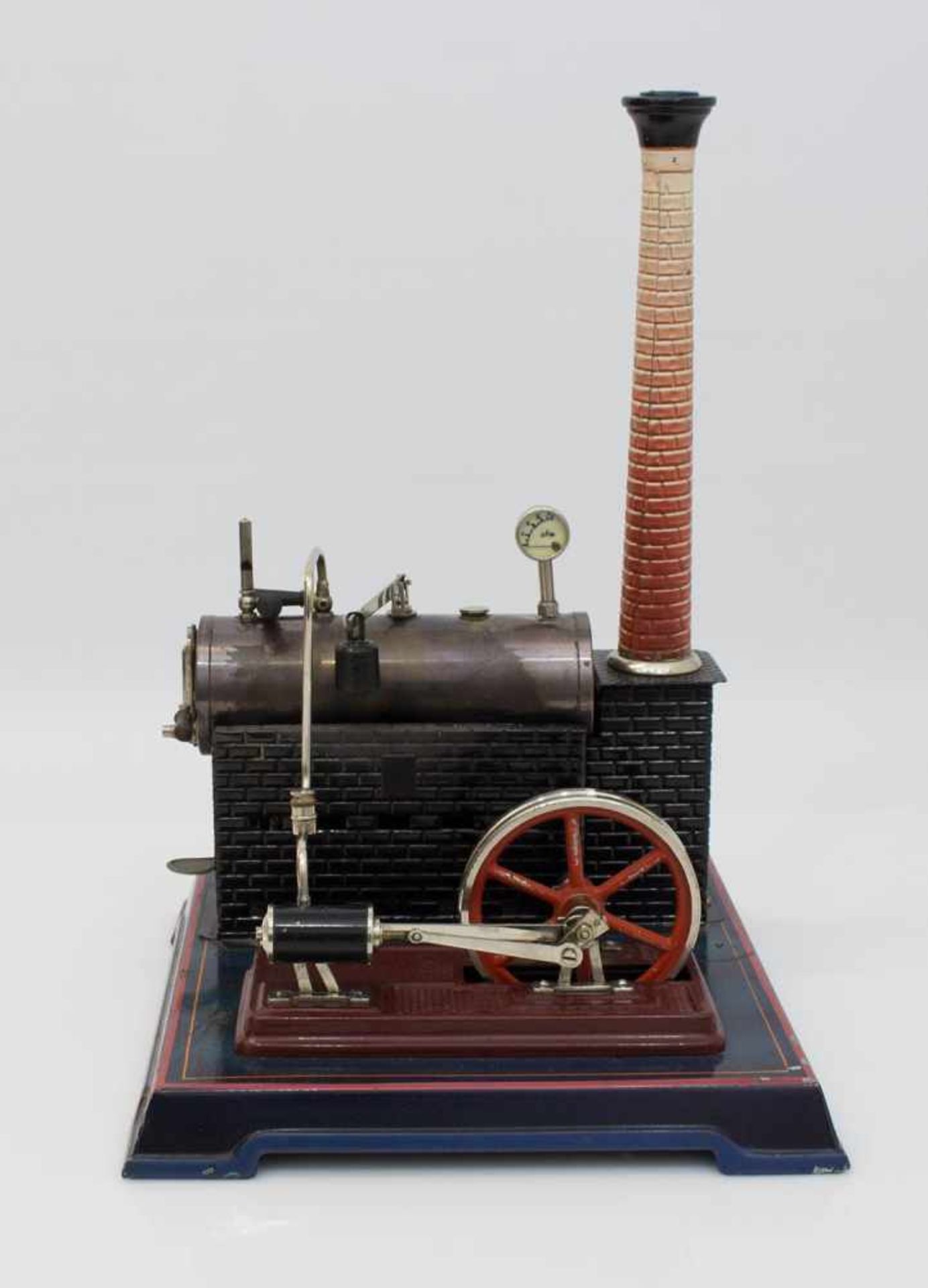 Dampfmaschine liegende Dampfmaschine mit feststehendem Zylinder, Bing 10/16/4 Nürnberg um 1927,