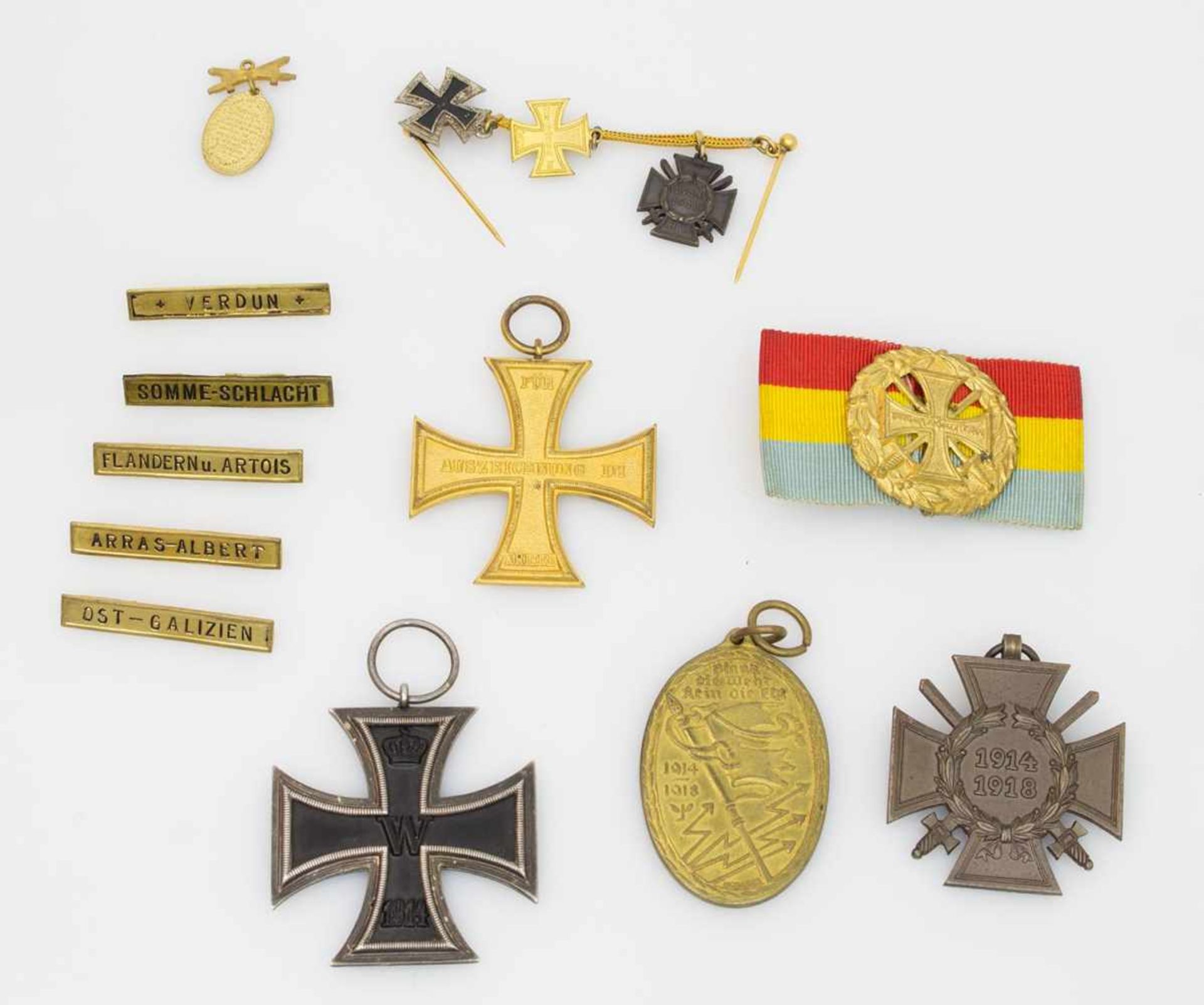 Ordenskonvolut Militär-Verdienstkreuz II. Klasse, Mecklenburg 1914, Eisernes Kreuz II. Klasse