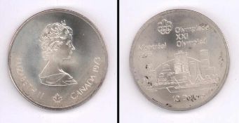 10 Dollar Canada 1973, Olympiade Montreal, Silber, stgl.