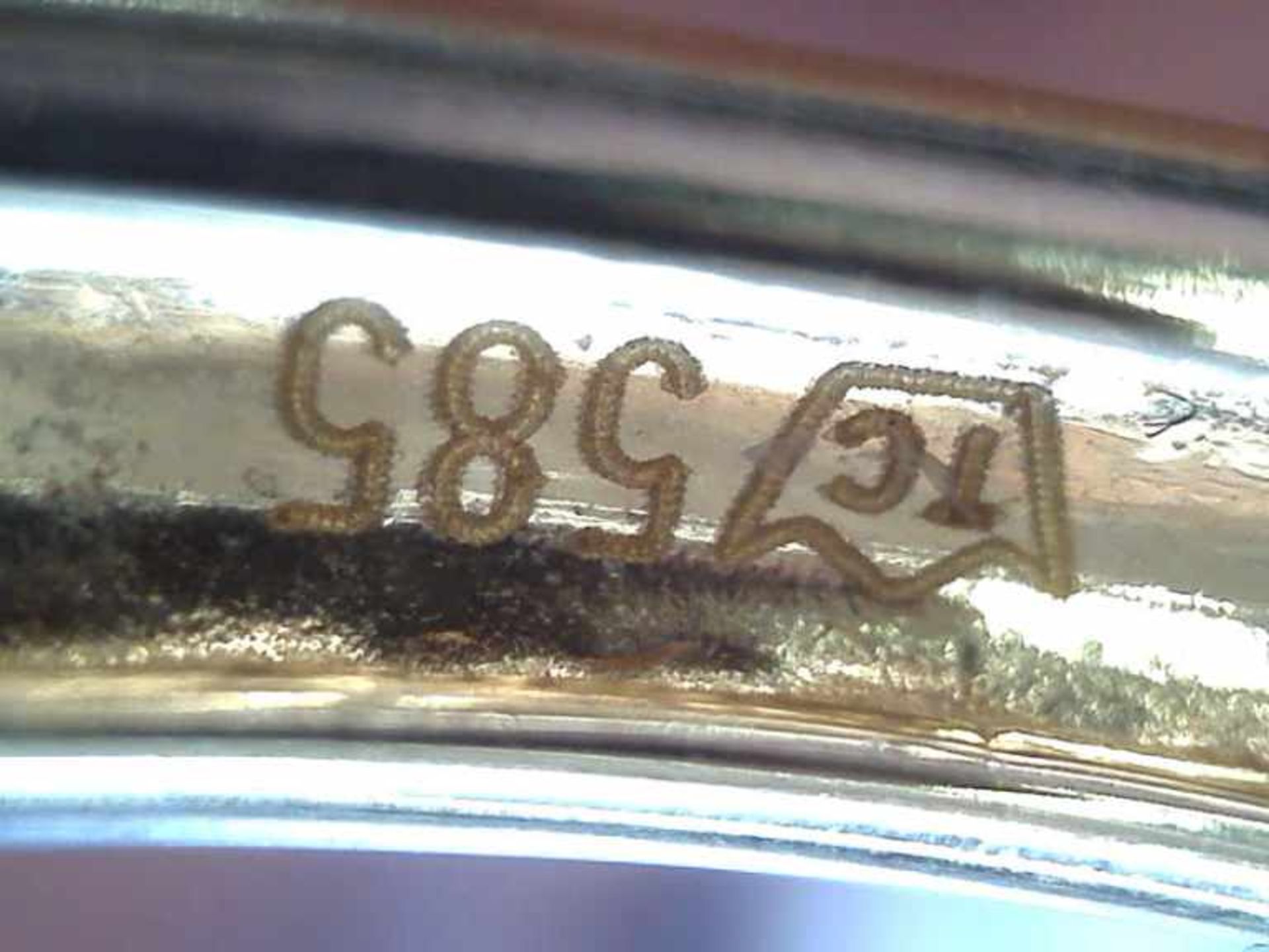 Damenring 585er GG, 2,6 g, Ringschiene mit 62 Zirkonia besetzt, RG 59 - Bild 2 aus 2