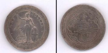 Trade-Dollar Großbritannien 1901, Victoria, Silber, G. 26,95g, ss+