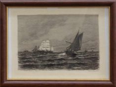 Carl Ludvig Thilson Locher (Flensburg 1851 - 1915 Skagen, dänischer Marinemaler, Radierer u.