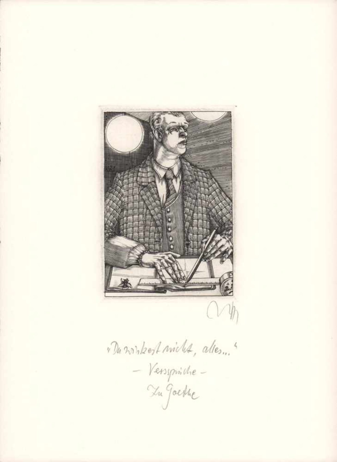 Baldwin Zettl (Falkenau 1943 -, deutscher Grafiker, Kupferstecher u. Buchillustrator, Std. a.d. HS