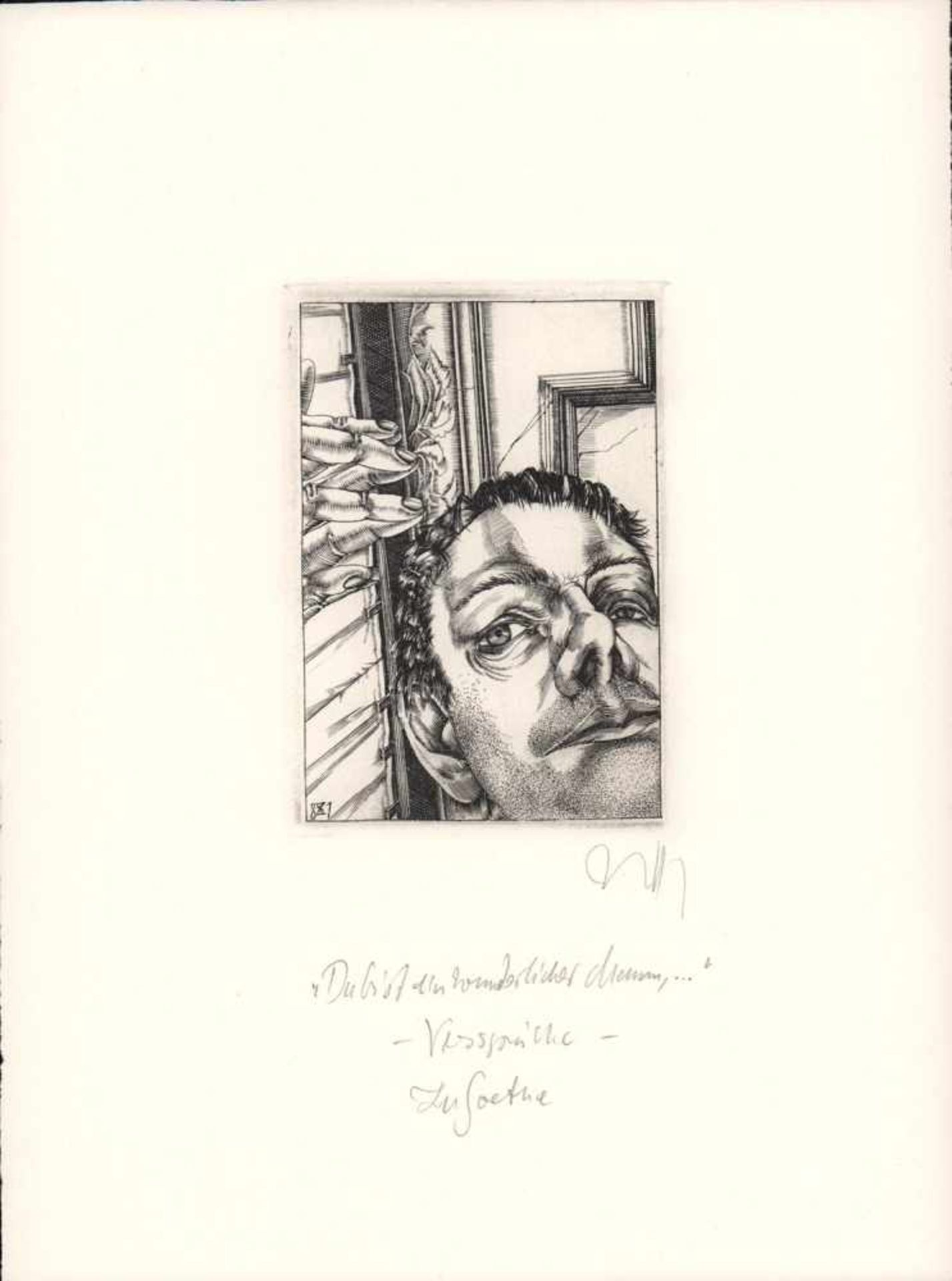 Baldwin Zettl (Falkenau 1943 -, deutscher Grafiker, Kupferstecher u. Buchillustrator, Std. a.d. HS