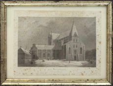 Die Domkirche in Schwerin Stahlstich nach einer Zeichnung von Julius Gottheil (1810-1868), gestochen