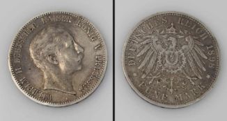 5 Mark Preussen 1898 A, Wilhelm II., Silber
