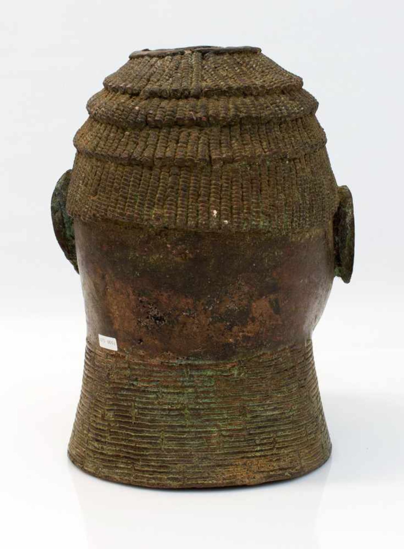 Bronzekopf Kamerun, 20. Jh., H. 27 cm - Bild 2 aus 2