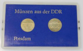 Thematischer Satz DDR 1986, 2 x 5 Mark Potsdam Sanssouci u. Neues Palais, stgl.