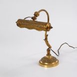 Französische Klavierlampe um 1910. Bronze, im Fuß Gusseisen-Beschwerung "Monix la Mailleure, Bte.