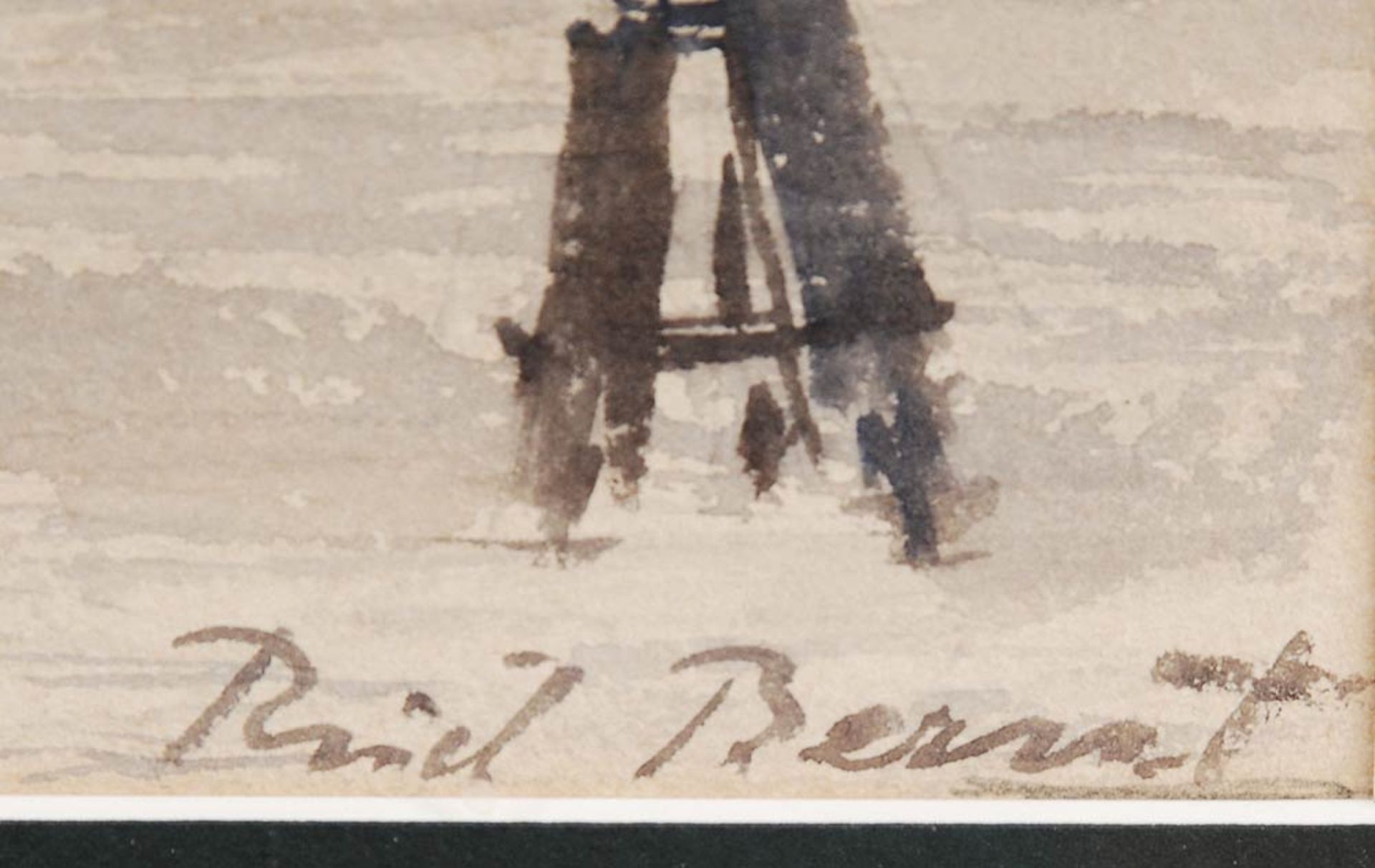 Bernt, Rudolf: "Stralsund". Aquarell, rechts unten signiert, mittig unten datiert: 1880 mit Zusatz - Image 5 of 6