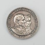 Doppeltaler Sachsen, 1872, Johann Koenig Amalie Koenigin V. Sachsen. Doppelporträt nach rechts