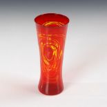 Vase, Albin Schaedel. Signiert, 1960er/70er Jahre. Lampengeblasenes Glas. Leicht konische Vase aus