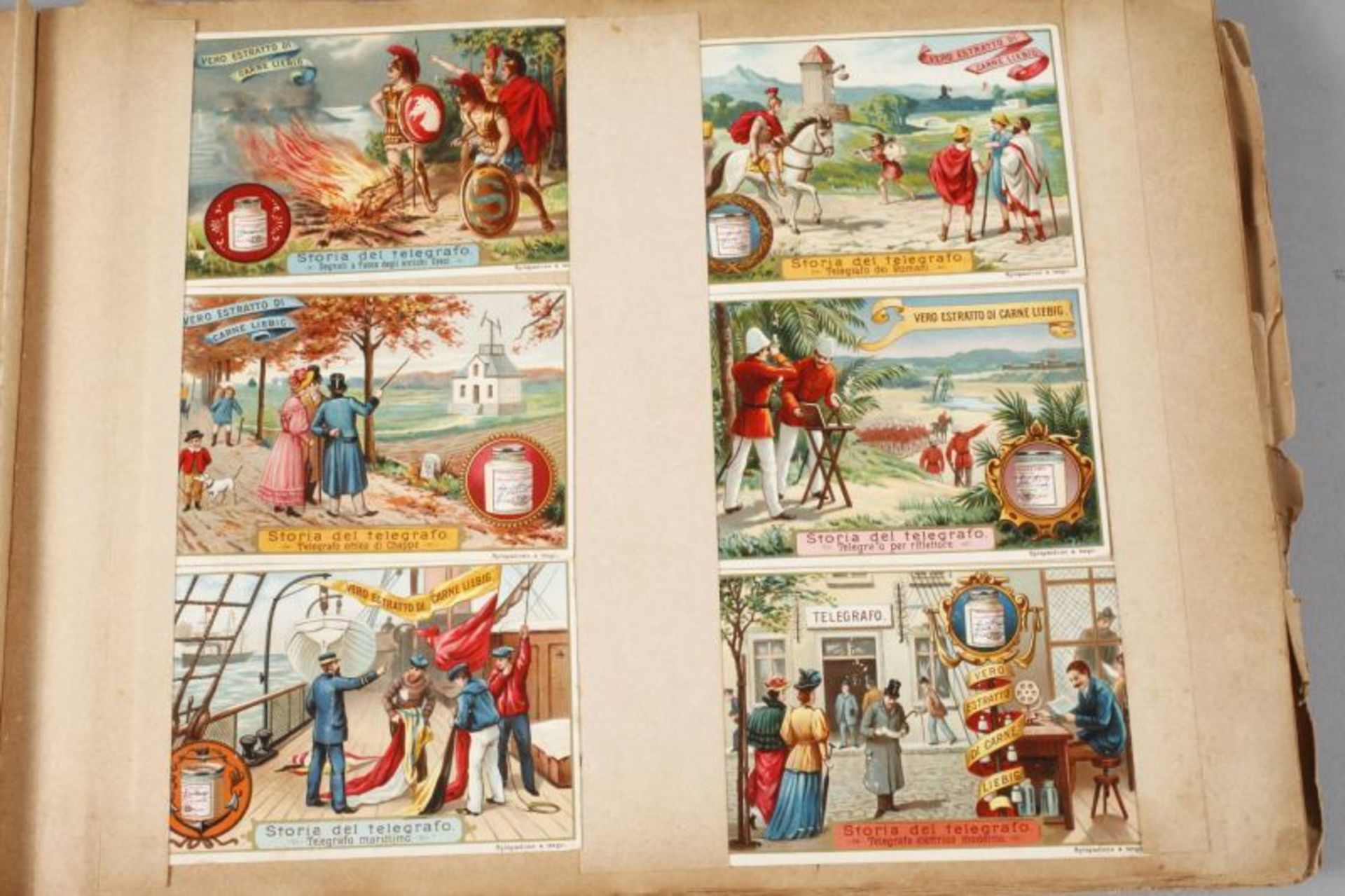 "Album für Liebig-Bilder" Deutschland/Italien, um 1900, 326 chromolith. Bilder, davon ca. 40 - Bild 4 aus 5