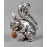 Eichhörnchen Silber 1930er Jahre, gestempelt 800, Halbmond, Krone, Herstellermarke J. D. Schleissner