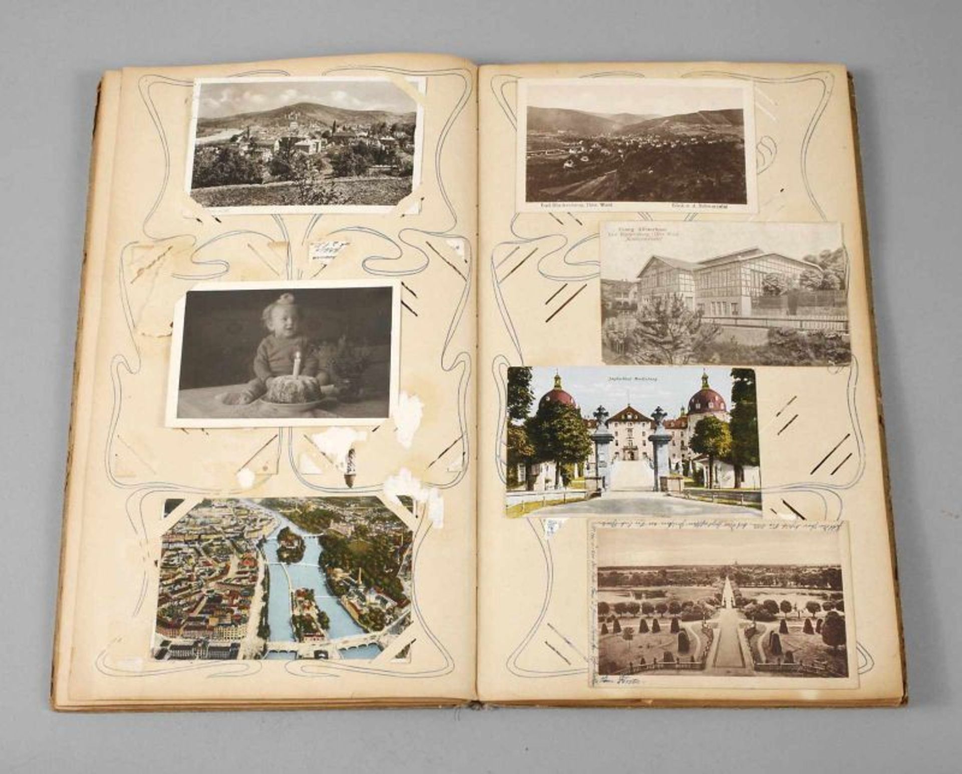 Postkartenalbum Deutschland/Europa darunter Sachsen, um 1900 bis 1930er Jahre, ca. 170