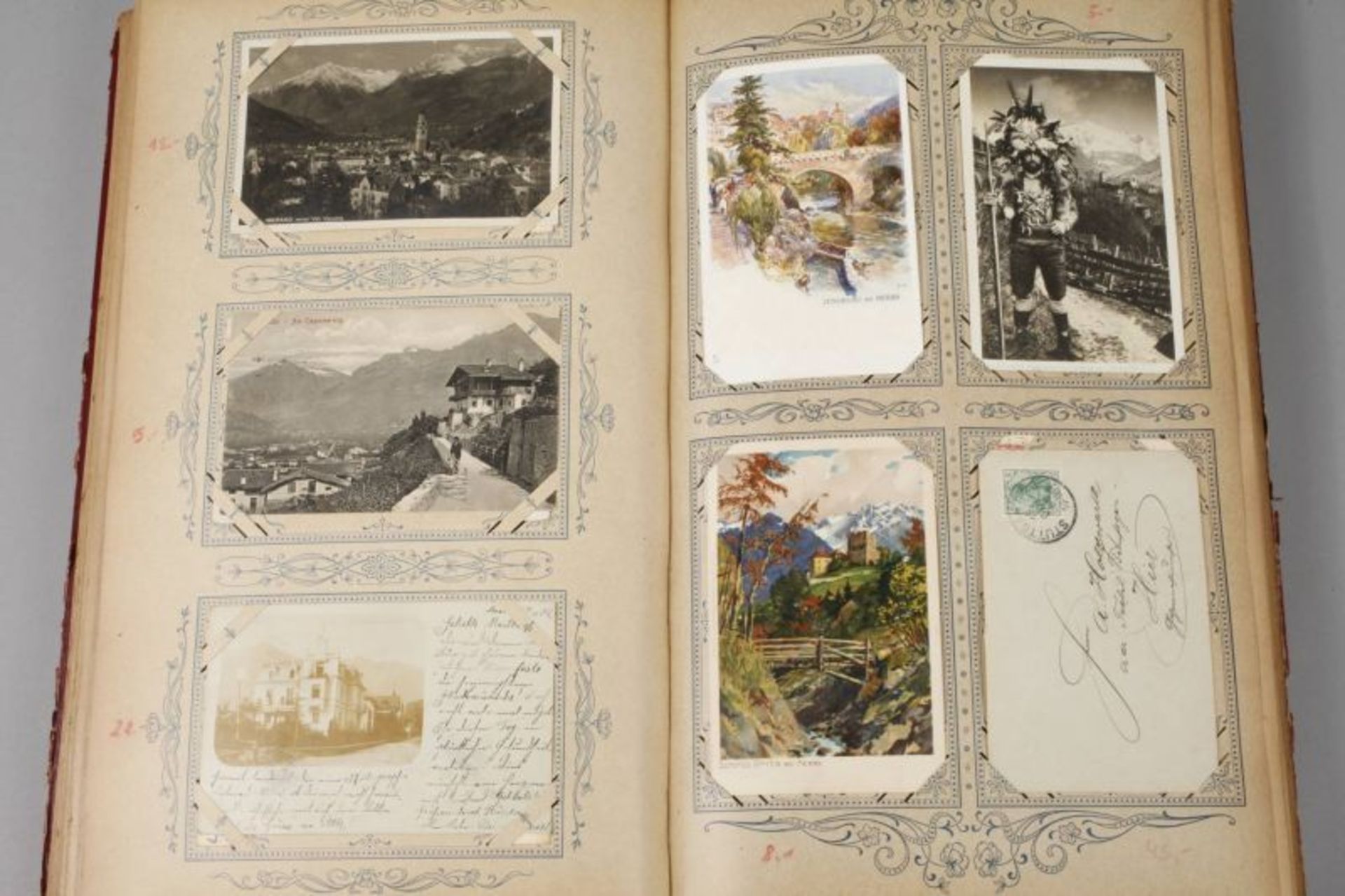 Postkartenalbum Deutschland/Europa vorw. Alpenregion, um 1900 bis 1930er Jahre, ca. 400 - Bild 3 aus 6