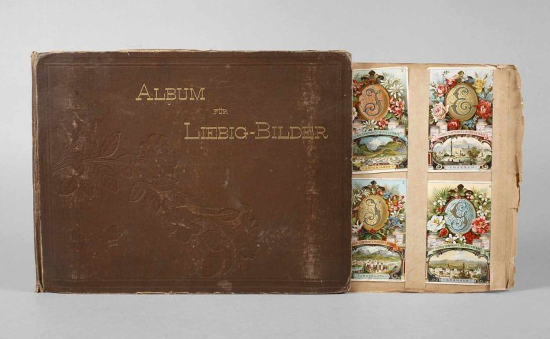 "Album für Liebig-Bilder" Deutschland/Italien, um 1900, 326 chromolith. Bilder, davon ca. 40