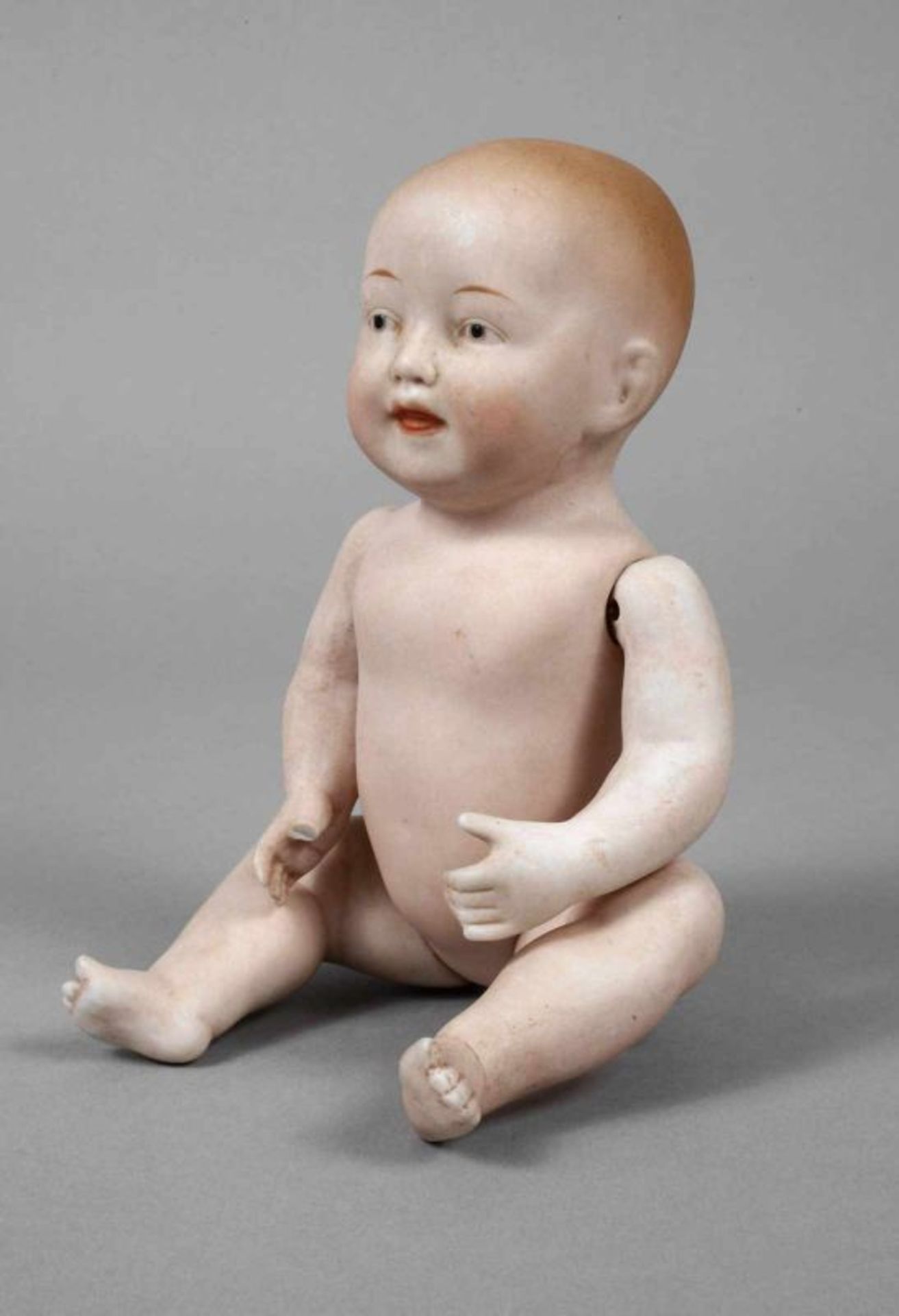 Limbach AG Porzellanpuppe Charakterbaby, um 1920, gemarkt 8903 (Kleeblatt), Ganzkörper-