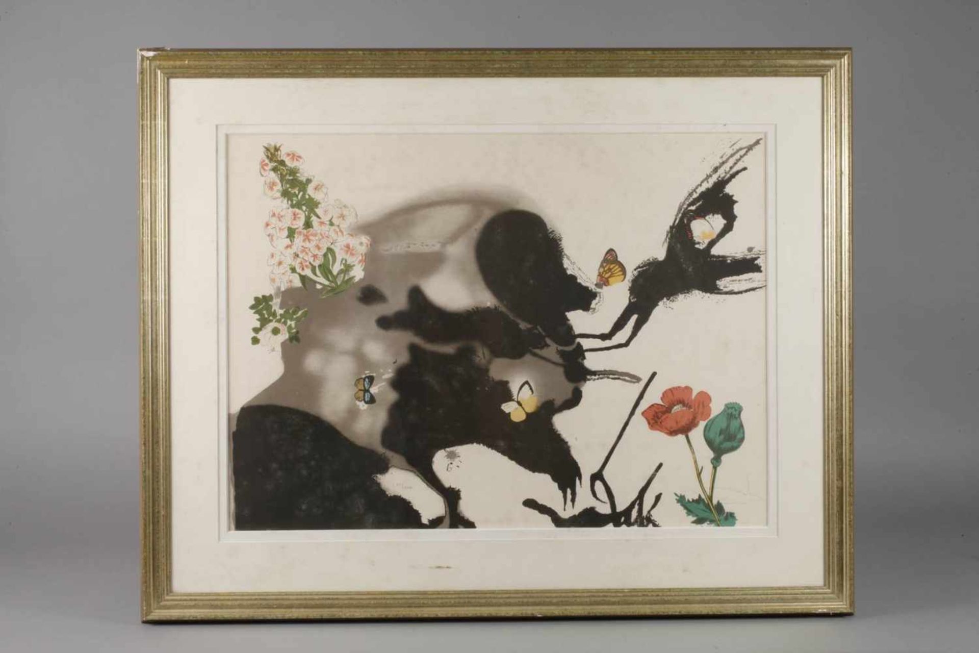 Salvador Dali, attr., Sommer aus "Les Saisons" surrealistische Komposition aus Blüten und - Bild 2 aus 4