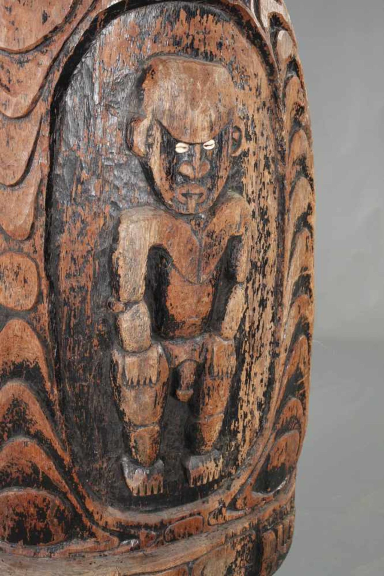 Herrschersitz eines Maorihäuptlings Neuseeland, 19. Jh. oder älter, hergestellt aus dem Stamm des - Bild 5 aus 5