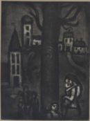 Georges ROUAULT (1871 - 1958). Miserere. Pl. 10. In the old district of long suffering. 563 mm x 420