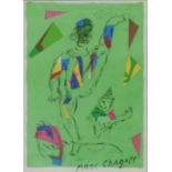 Marc CHAGALL. "Die Artisten". 31 cm x 22 cm. Lithographie. Im Stein rechts unten signiert. Marc