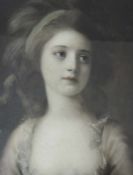 UNSIGNIERT (XVIII). "Potocka". 45 cm x 37 cm. Zeichnung Pastell en Grisaille. Sophie Potocka wurde