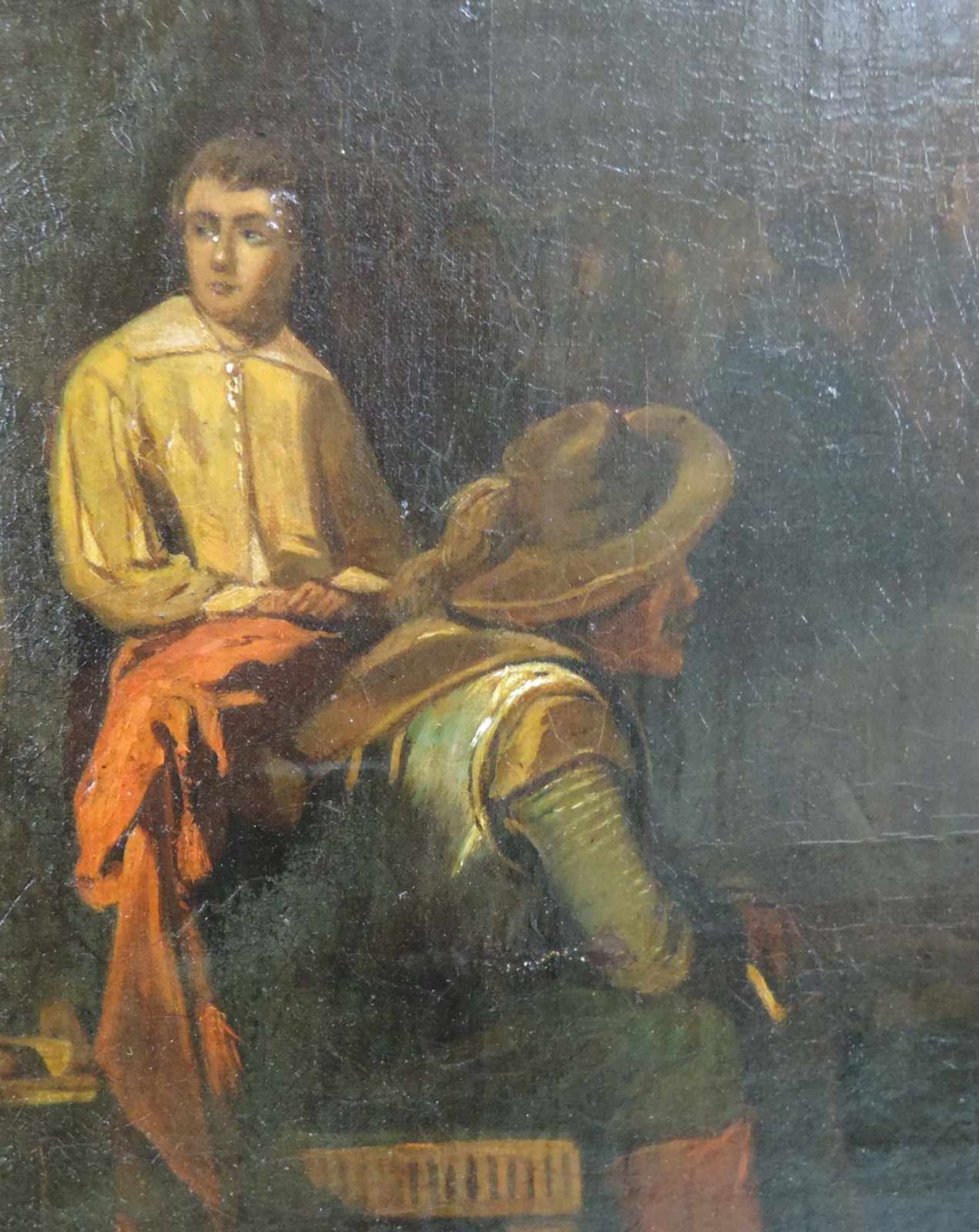 Abraham VAN DER PELT (1815 - 1895). Bibellesung. 54 cm x 74 cm. Gemälde. Öl auf Leinwand. Signiert - Bild 3 aus 7
