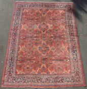 Mahal Salonteppich. Iran, alt um 1920. 378 cm x 274 cm. Handgeknüpft. Wolle auf Baumwolle. Mahal
