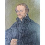 Nach Lucas CRANACH d.Ä. Melachton. 18,5 cm x 14,5 cm. Gemälde, Öl auf Holz. Nach Aussage des
