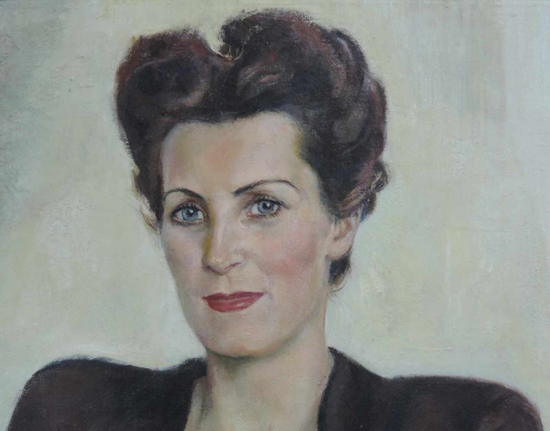 Kurt WEINHOLD (1896-1965). Portrait "Frau Marga Mehl" 1948. 92,5 cm x 70 cm. Gemälde. Öl auf - Image 5 of 8