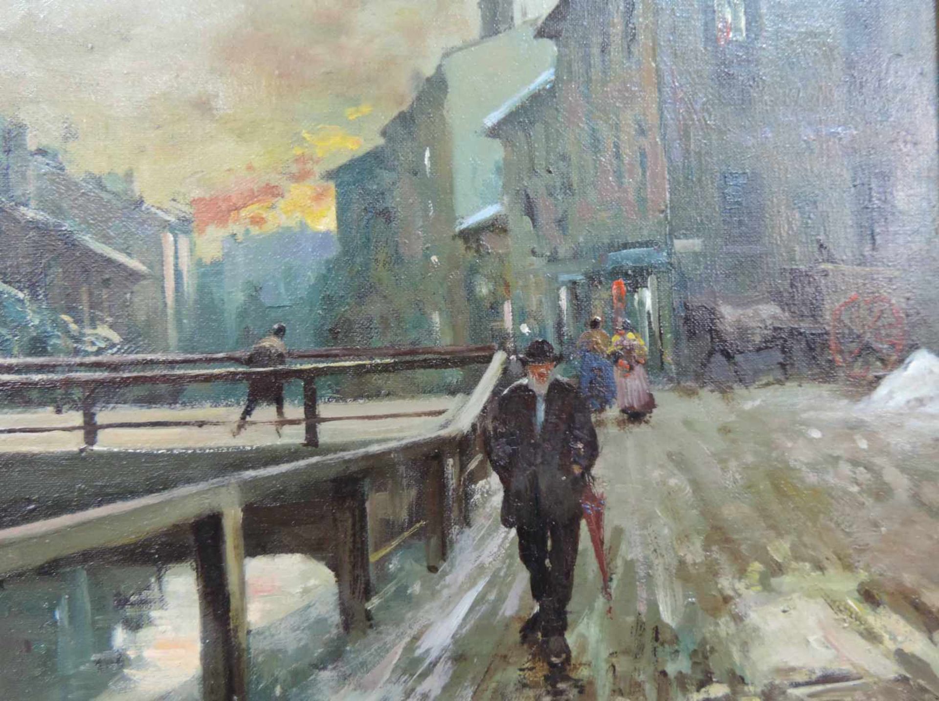Rialdo GUIZZARDI (1920 -). Mailand. Italien. 30 cm x 40 cm. Gemälde. Öl auf Leinwand. Links unten - Bild 4 aus 7
