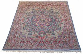 Kirman Manufakturteppich. Iran. Quadratisch. 198 cm x 195cm. Handgeknüpft. Wolle auf Baumwolle.