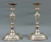 Paar Kerzenleuchter, Silber Sterling. Je 20 cm hoch. Marken. Pair of candlesticks, silver