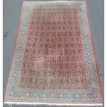 Keschan Manufakturteppich. Iran. Durchgemustert. 345 cm x 237 cm. Handgeknüpft. Wolle auf Baumwolle.