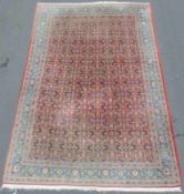 Keschan Manufakturteppich. Iran. Durchgemustert. 345 cm x 237 cm. Handgeknüpft. Wolle auf Baumwolle.