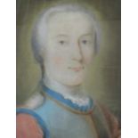 UNSIGNIERT (XVIII). Portrait eines Offiziers. 45 cm x 36 cm. Zeichnung Pastell. UNSIGNED (XVIII).