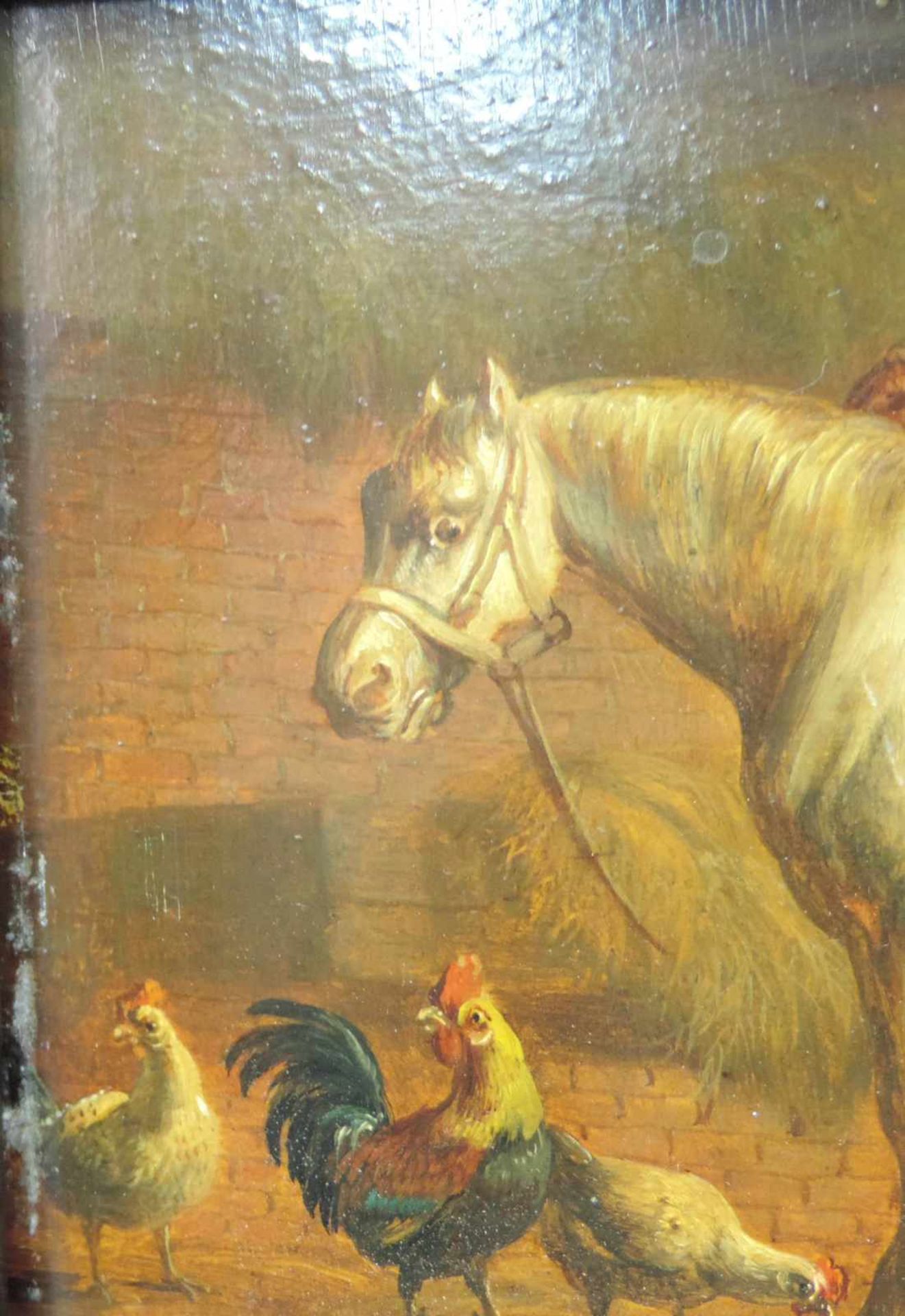 Albertus VERHOESEN (1806-1881). Zwei Gemälde mit Pferden. Eines signiert und datiert. Je 14,5 cm x - Image 6 of 8