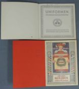 2 Zigarettenbilder - Alben, Uniformen und Marine, Länder Wappen und Nationalfarben. 2