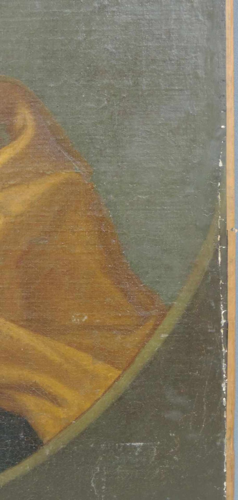 Unsigniert (XVIII). Joseph mit Jesus. 72 cm x 97 cm. Gemälde. Öl auf Leinwand. Doubliert. - Bild 4 aus 9