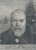 Hans THOMA (1839 - 1924). Selbstbildnis II. Bernau 1898. Radierung auf Velin, in der Platte signiert