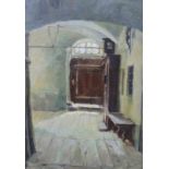 Carl RABUS (1898 - 1983). Stubeninterieur. 35 cm x 26 cm. Gemälde. Öl auf Leinwand. Rechts oben