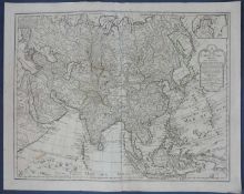 Guillaume DELISLE (1675 - 1726). Carte d'Asie. 49 cm x 62,5 die Abbildung. Radierung,