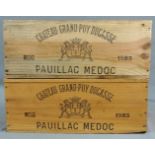 1983 Chateuau Grand-Puy Ducasse. Paulliac Medoc AC. 2 x 3 Liter. Cru Classé. 2 Doppelmagnum