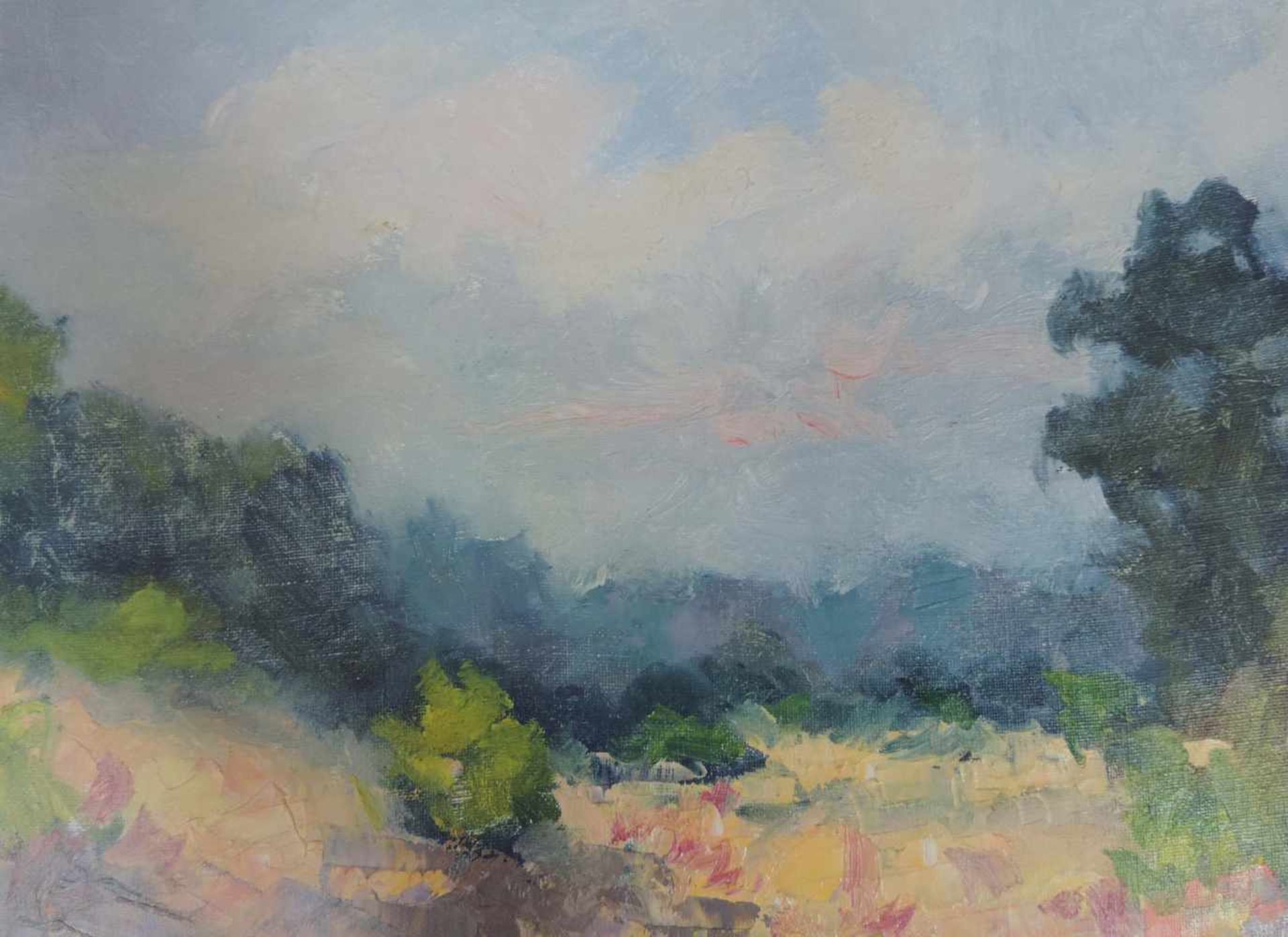 Raul WILCHABAER (XX). Landschaft bei Hilversum. Niederlande. 30 cm x 50 cm. Gemälde. Öl auf - Bild 4 aus 8