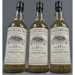 1997 Hazleburn Single Malt Scotch Wiskey Aged 13 Years. 3 ganze Flaschen. Private bottleing for G.
