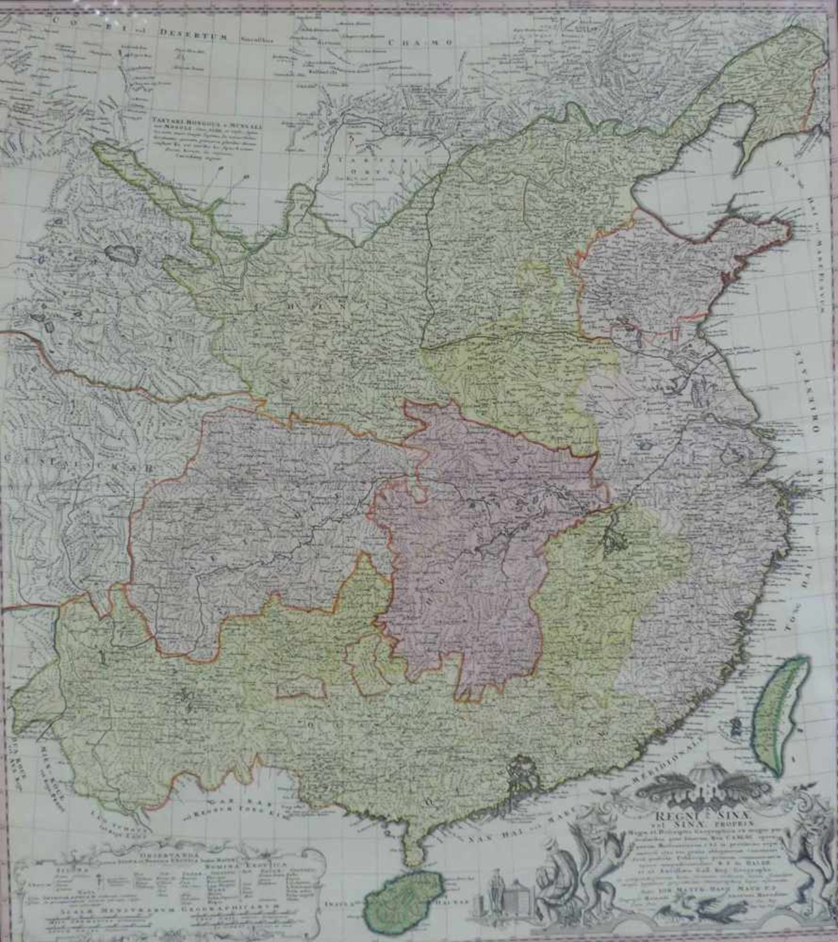 Johann Baptista HOMANN (1664 - 1724) Erben. Karte von China. 580 mm x 520 mm. Eine große und - Image 2 of 5