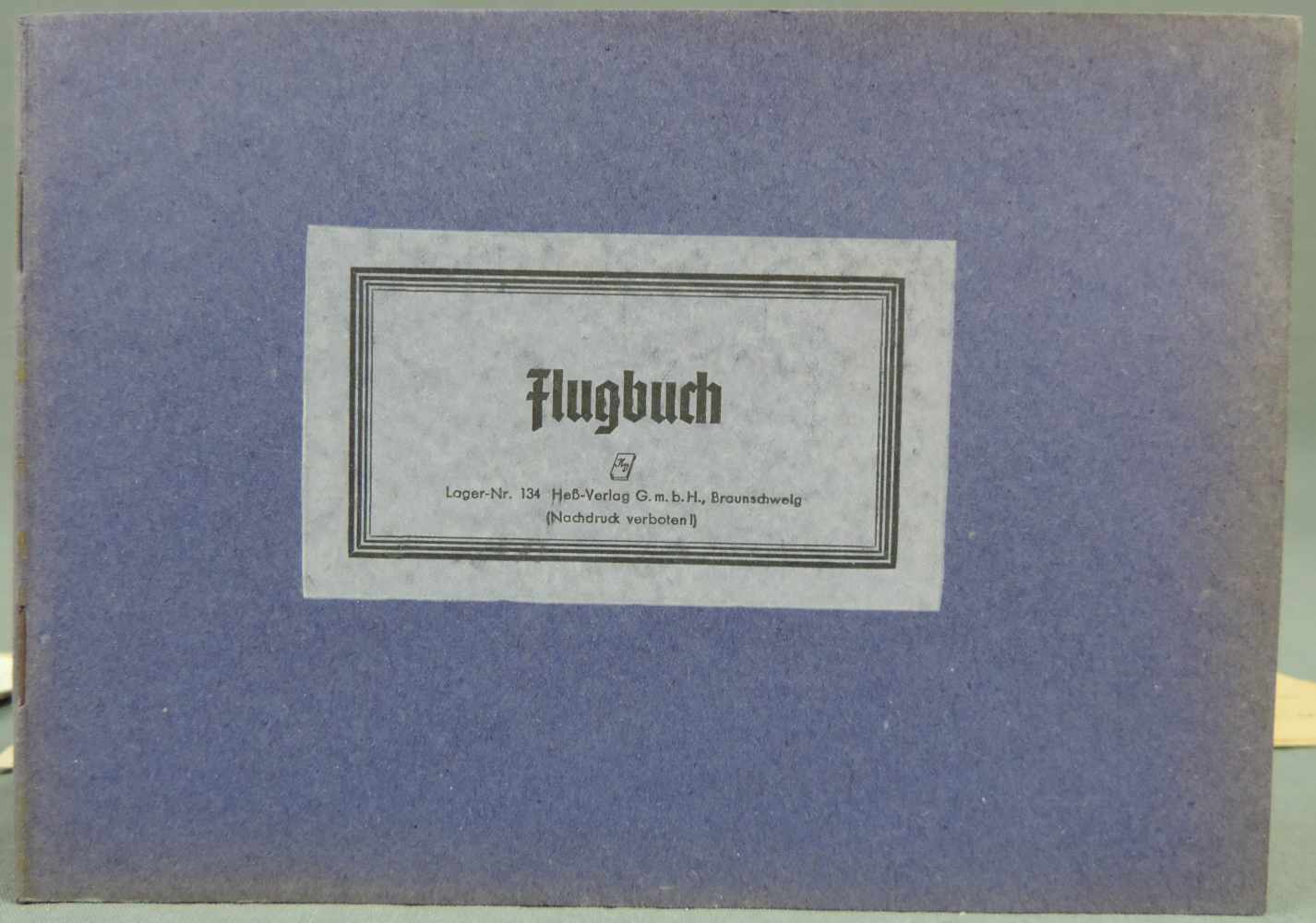 Flugbuch Luftwaffe III. Reich um 1944. Dazu Feldpost und Dokumente. Wird ausschließlich zu - Image 2 of 3