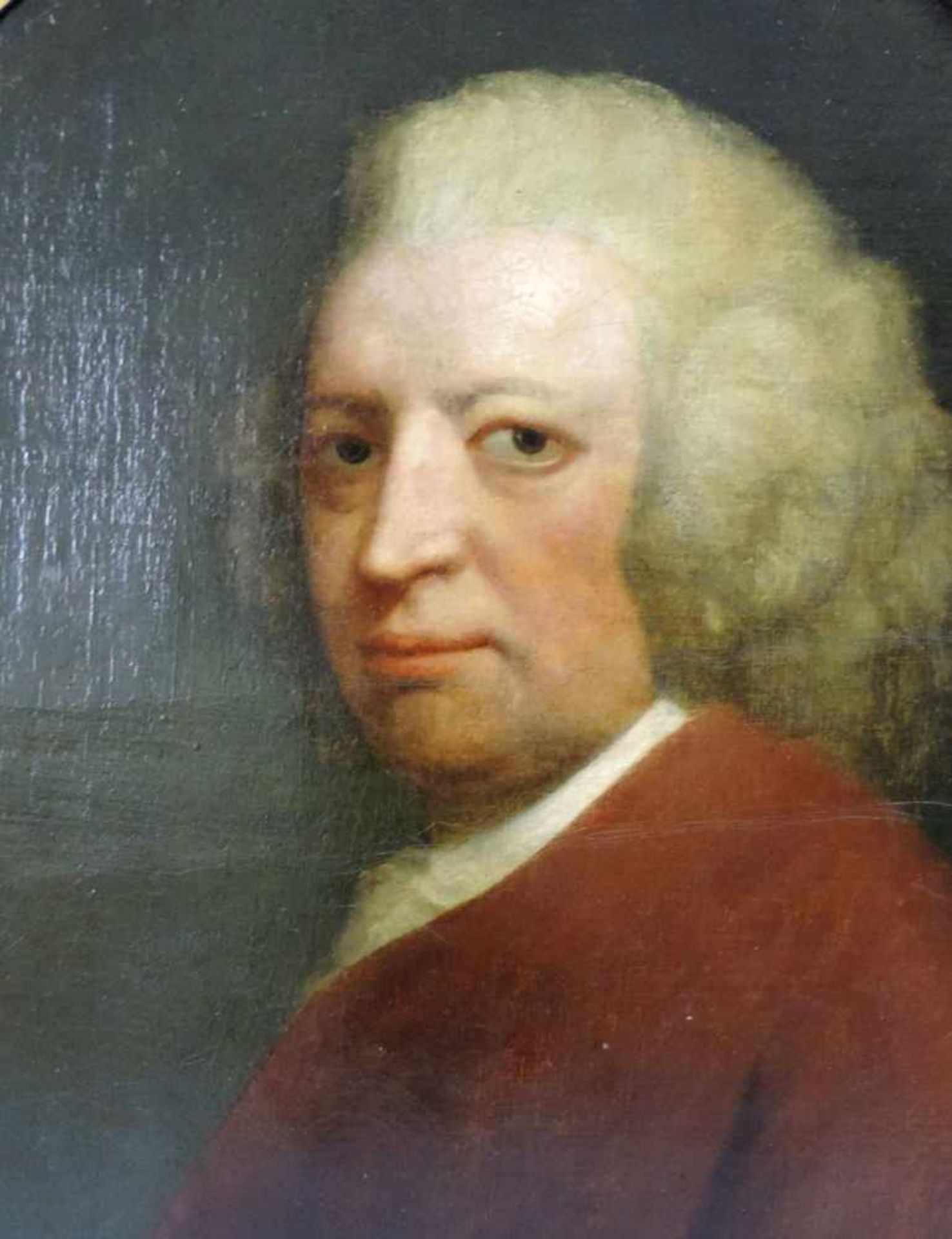 Ozias HUMPHREY (1742 - 1810) zugeschrieben. Portrait des John Belchier. 68 cm x 58 cm oval. Gemälde. - Bild 2 aus 5