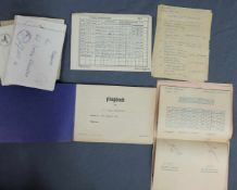 Flugbuch Luftwaffe III. Reich um 1944. Dazu Feldpost und Dokumente. Wird ausschließlich zu